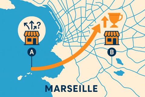 Graphique montrant la croissance d'une PME après avoir choisi la bonne agence digitale à Marseille pour sa stratégie.