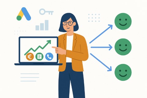 Infographie présentant les 5 critères pour choisir un freelance SEA expert : stratégie, maîtrise technique, transparence, optimisation et vision SEO.